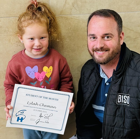  Photo of Oct 24 Hajek Student of the Month